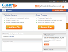 Tablet Screenshot of guestr.com